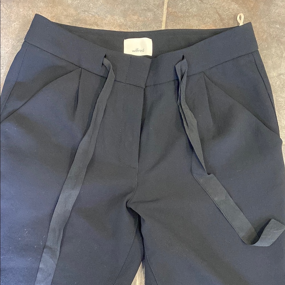 Wilfred Black Dress Pants with Pleated Front